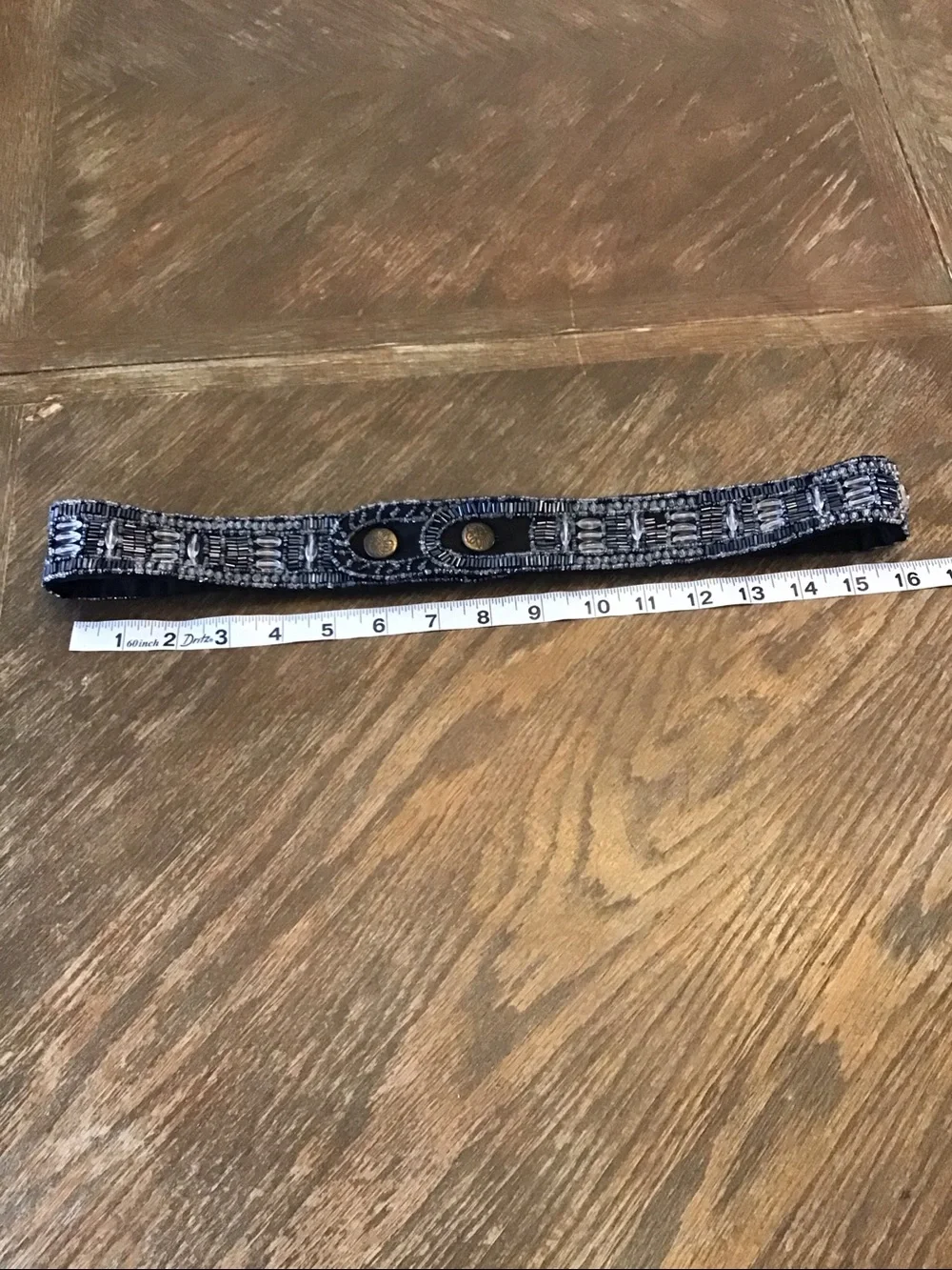Vintage hand-beaded bohemian statement belt from Ibisco Y2K